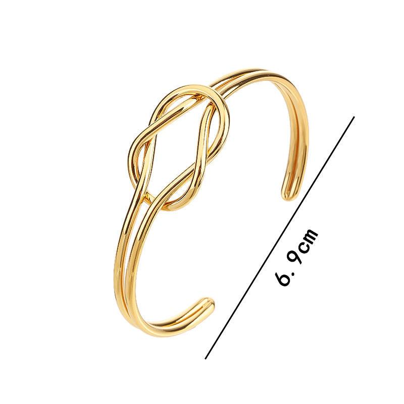 Cross Wire Bangle Bracelets Open Adjustable Wide Cuff Bracelet Fashion Statement Jewelry