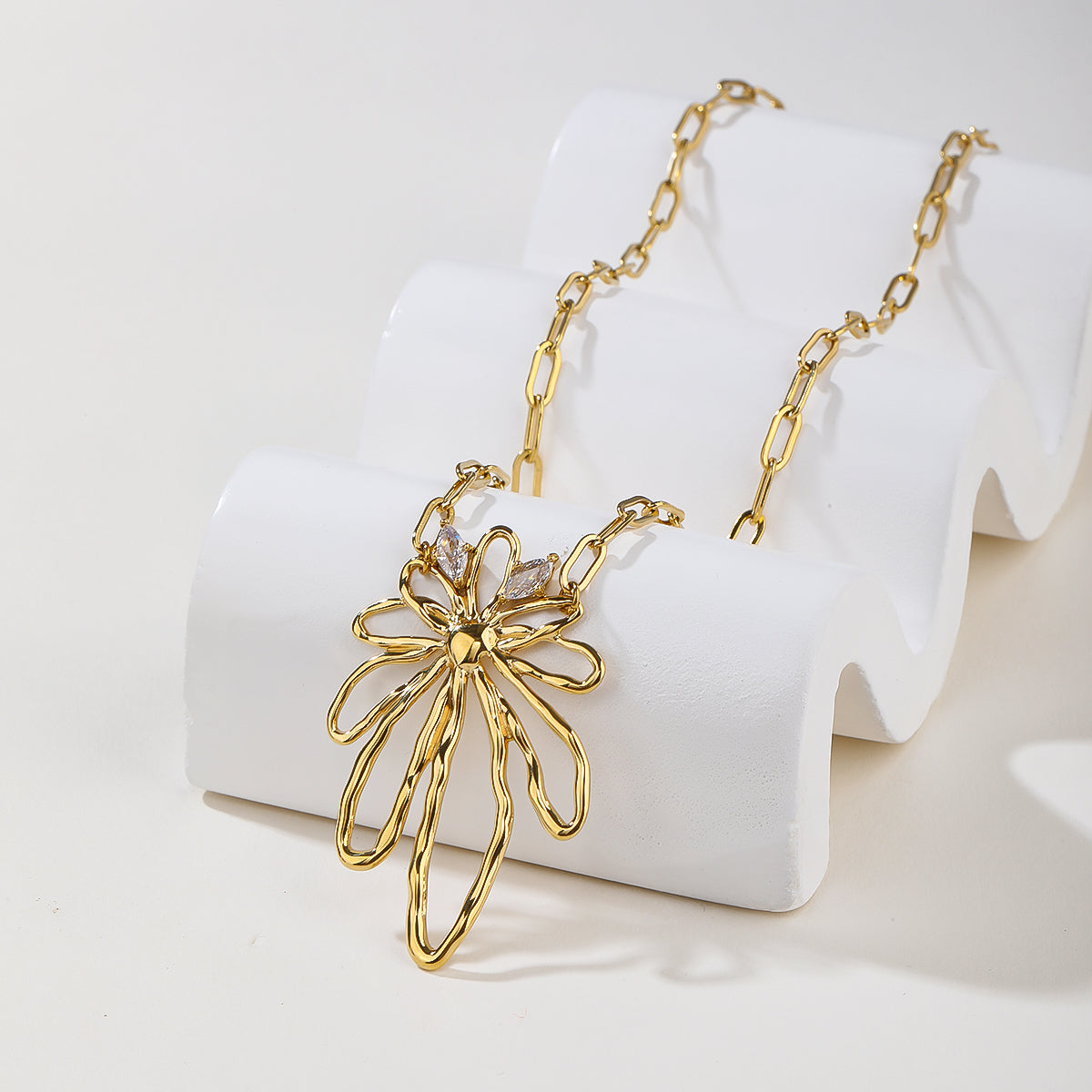 Sunflower Line Series Set includes earrings and necklace