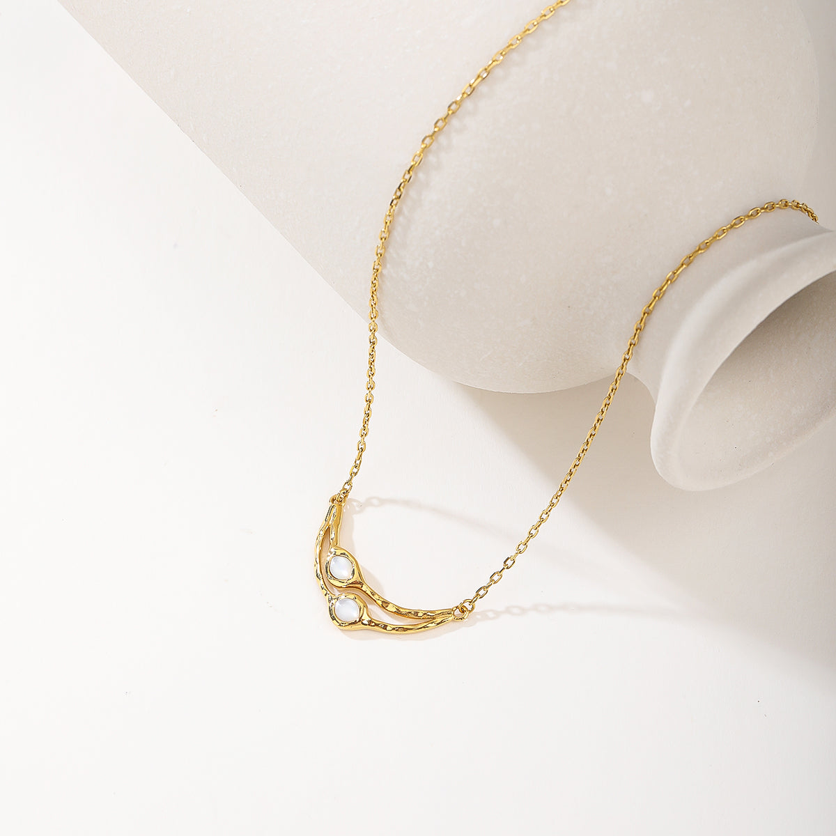 2026 New | Stainless Steel Pearl Jewelry Set (Necklace + Earrings)