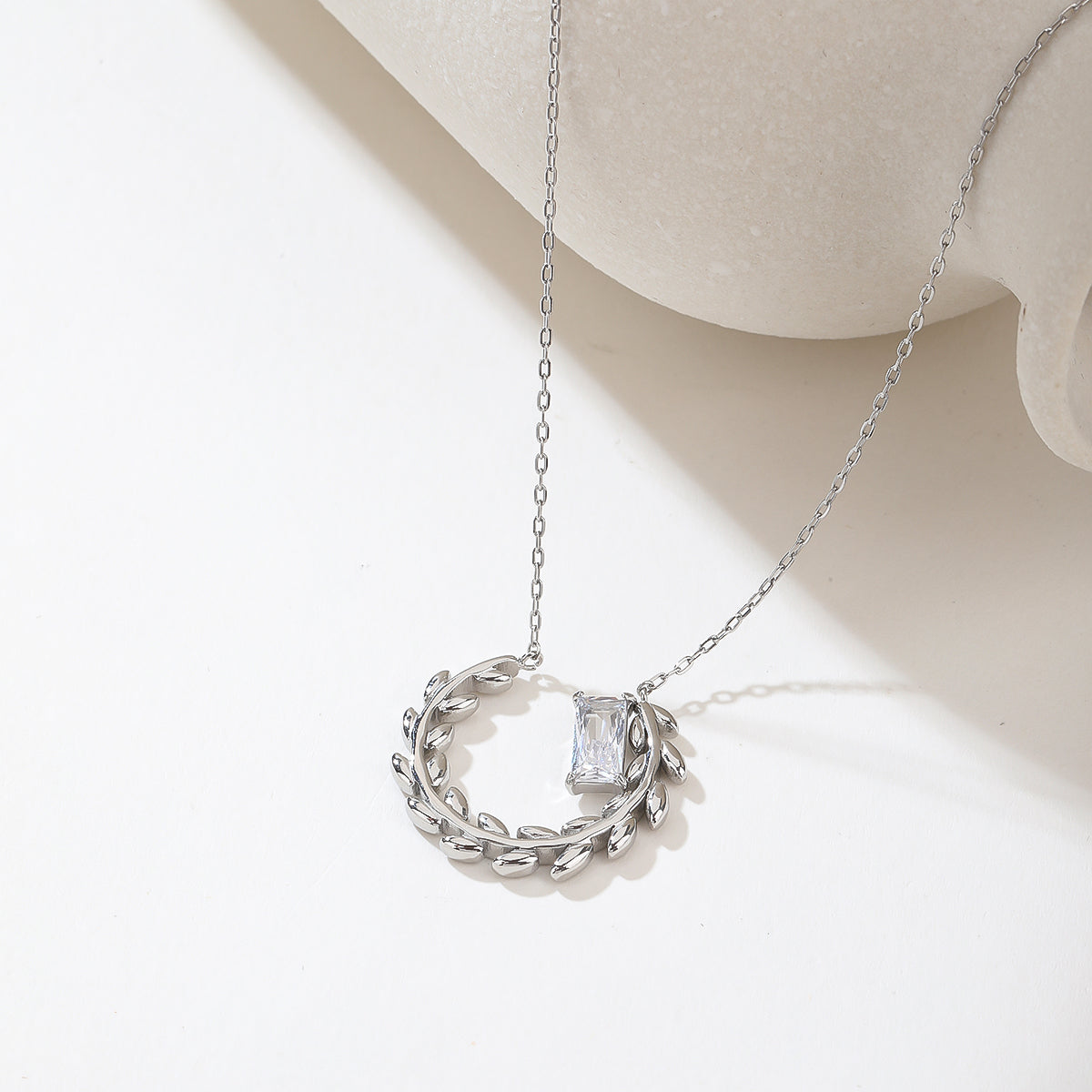 Moon Necklace 14k Solid Gold Crescent Moon Necklace Filigree Moonstone Pendant Jewelry Birthday Gifts For Women
