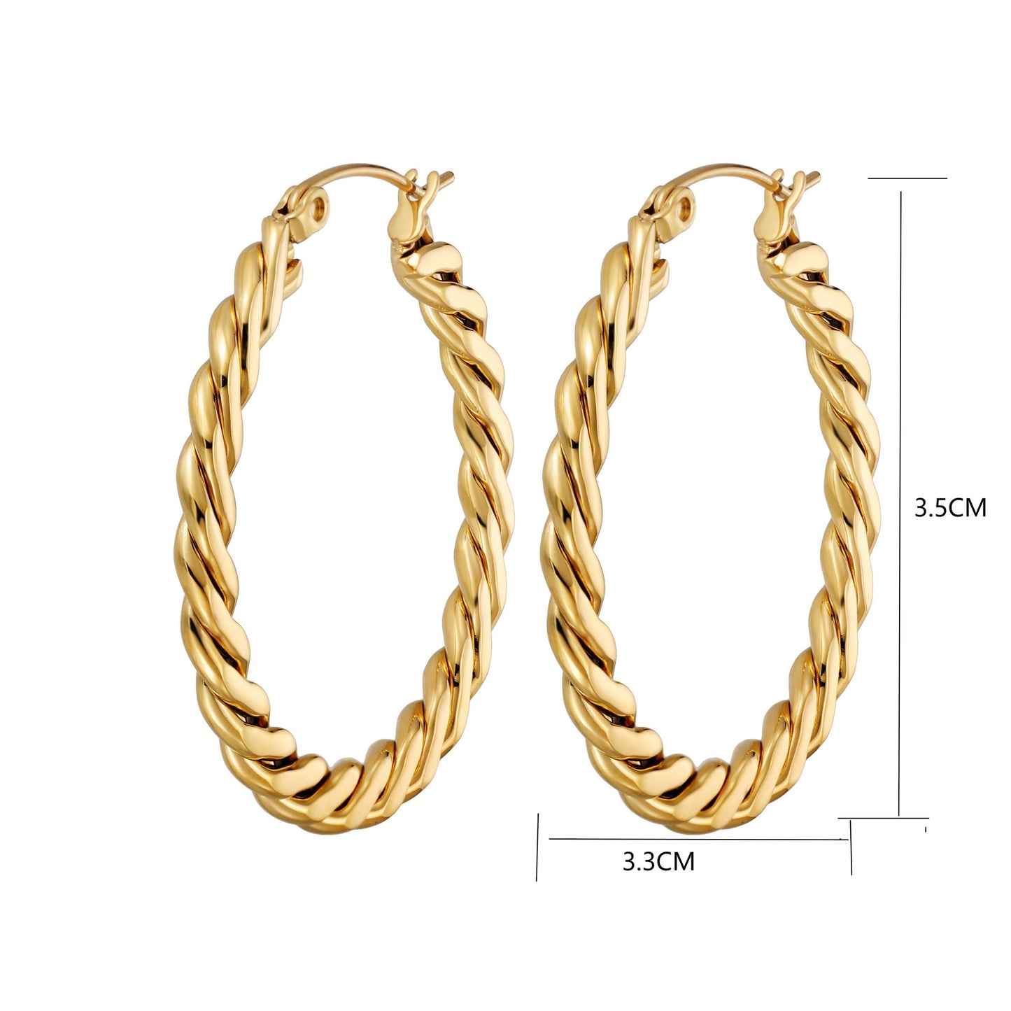 Flat Braided Round Hoops