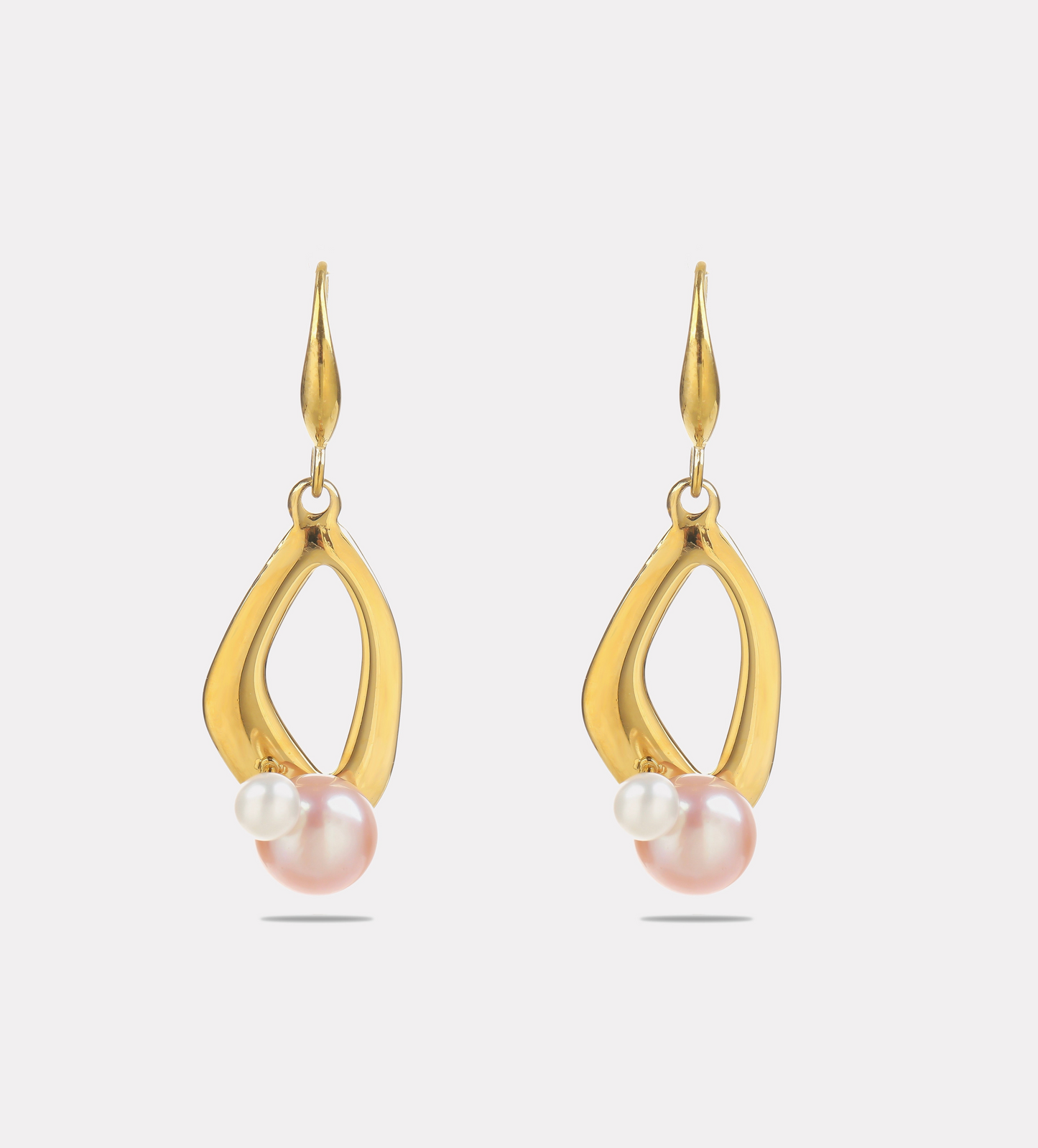 Cultured Pearl Hoops Earrings