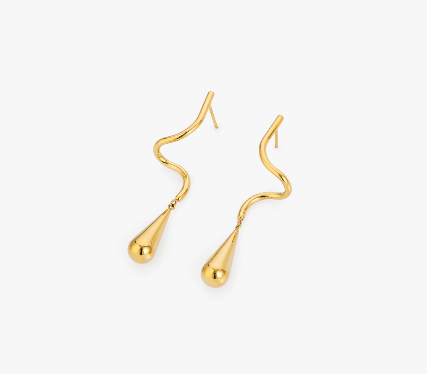 Chic Women's Drop Wavy Earrings