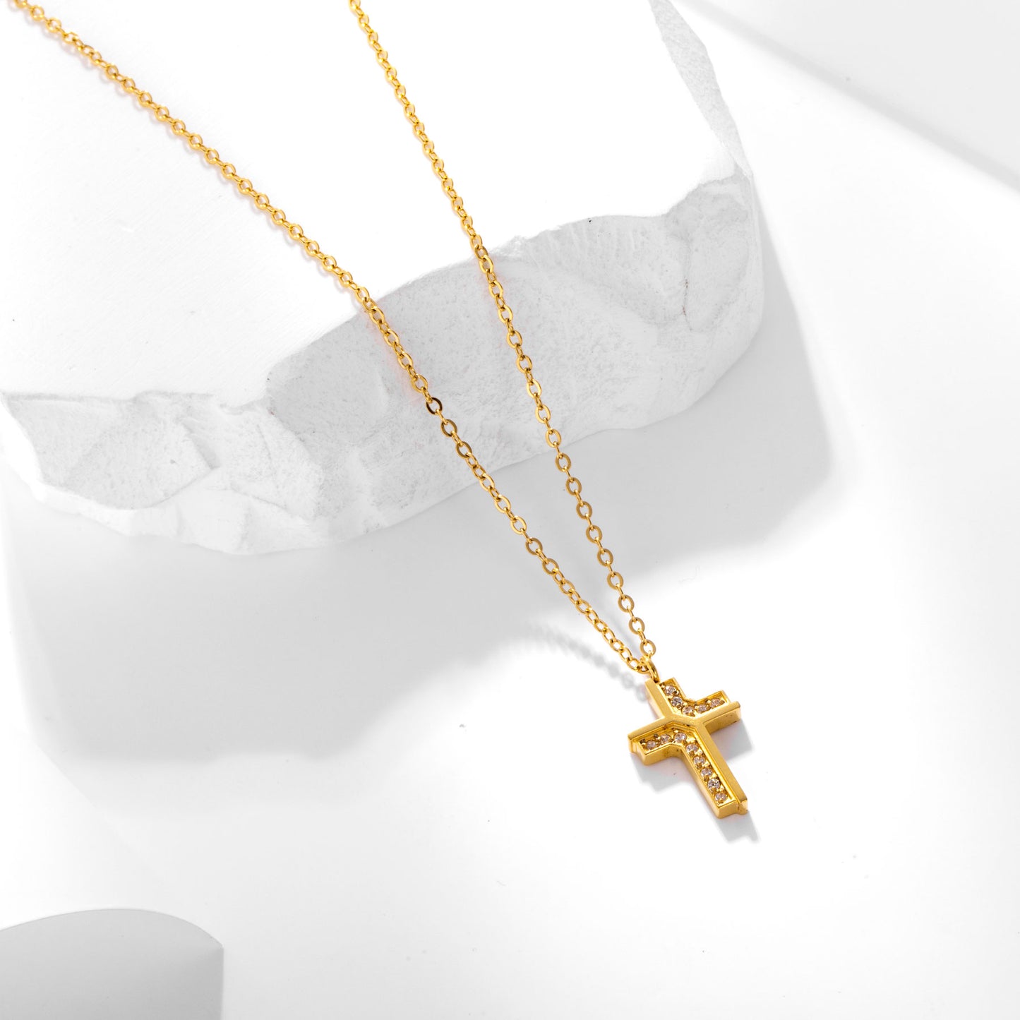 Diamond Cross Pendant Necklace