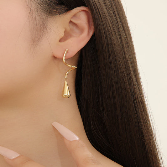 Chic Women's Drop Wavy Earrings