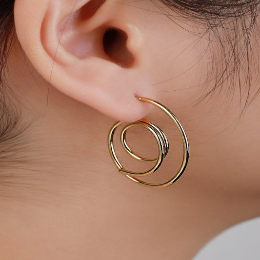 Spiral Hoops Earrings