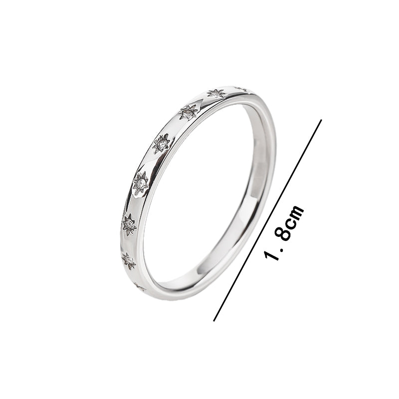 Stainless Steel Finger ring with crystal stone