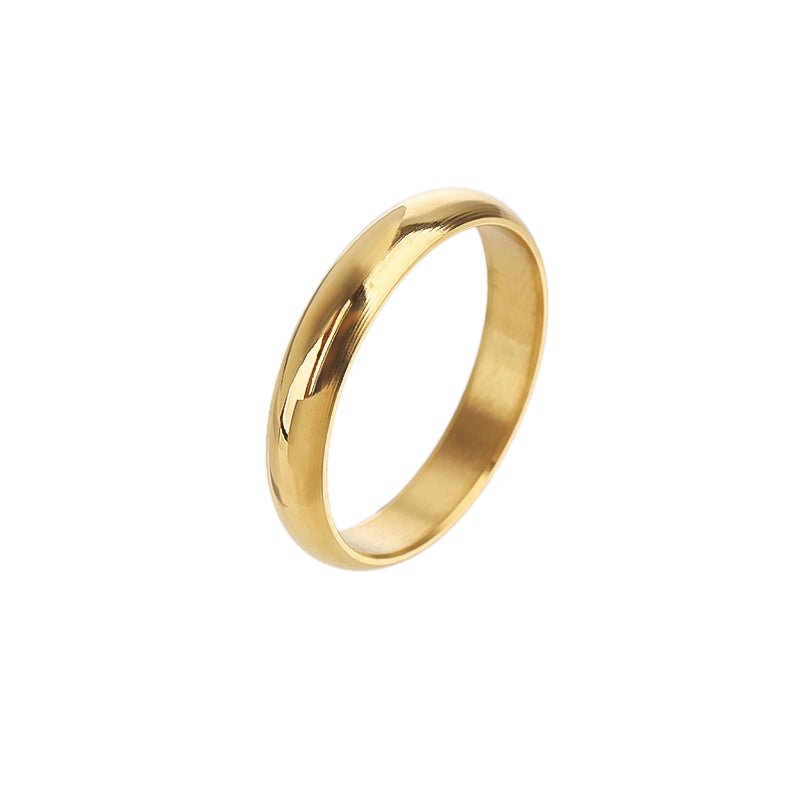 Stainless Steel Narrow Signet Stacking Style finger ring