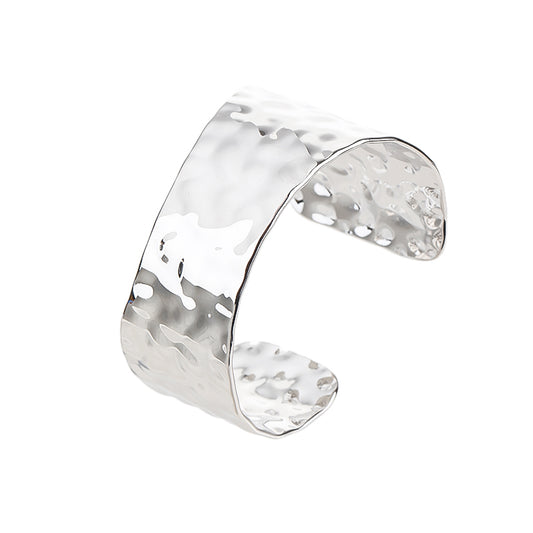 Silver Bangle Bracelets for Women Thick Arm Cuff Bangle Bracelet Wrist Wrap Bracelet Jewelry