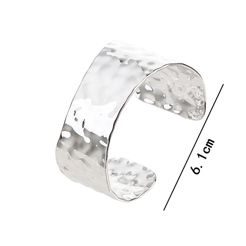 Silver Bangle Bracelets for Women Thick Arm Cuff Bangle Bracelet Wrist Wrap Bracelet Jewelry