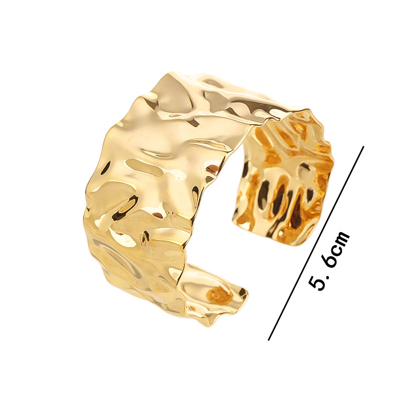 Gold Bangles Cuff Bracelets for Women Non Tarnish Chunky Gold Trendy Jewelry Christmas Gifts