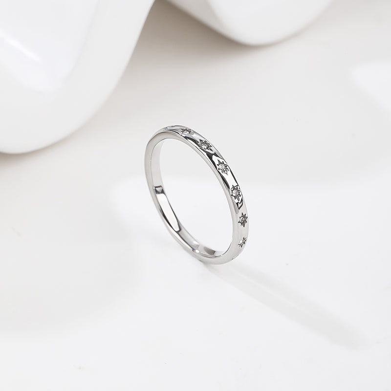 Stainless Steel Finger ring with crystal stone