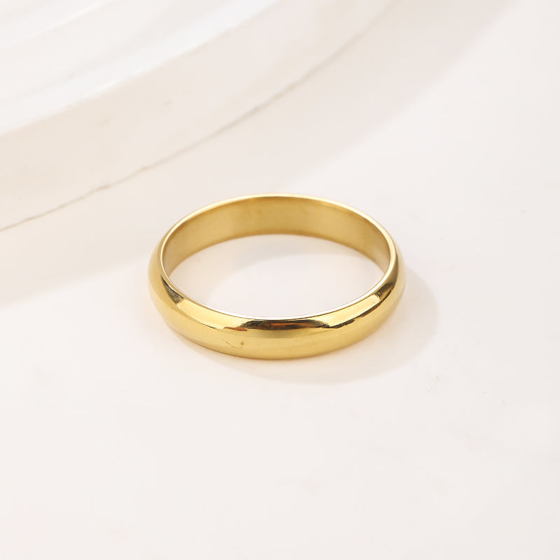 Stainless Steel Narrow Signet Stacking Style finger ring