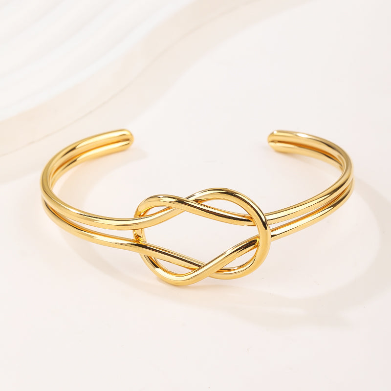Cross Wire Bangle Bracelets Open Adjustable Wide Cuff Bracelet Fashion Statement Jewelry
