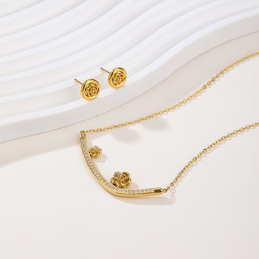 2026 Ultra Simple Stainless Steel Jewelry Set is versatile and colorfast