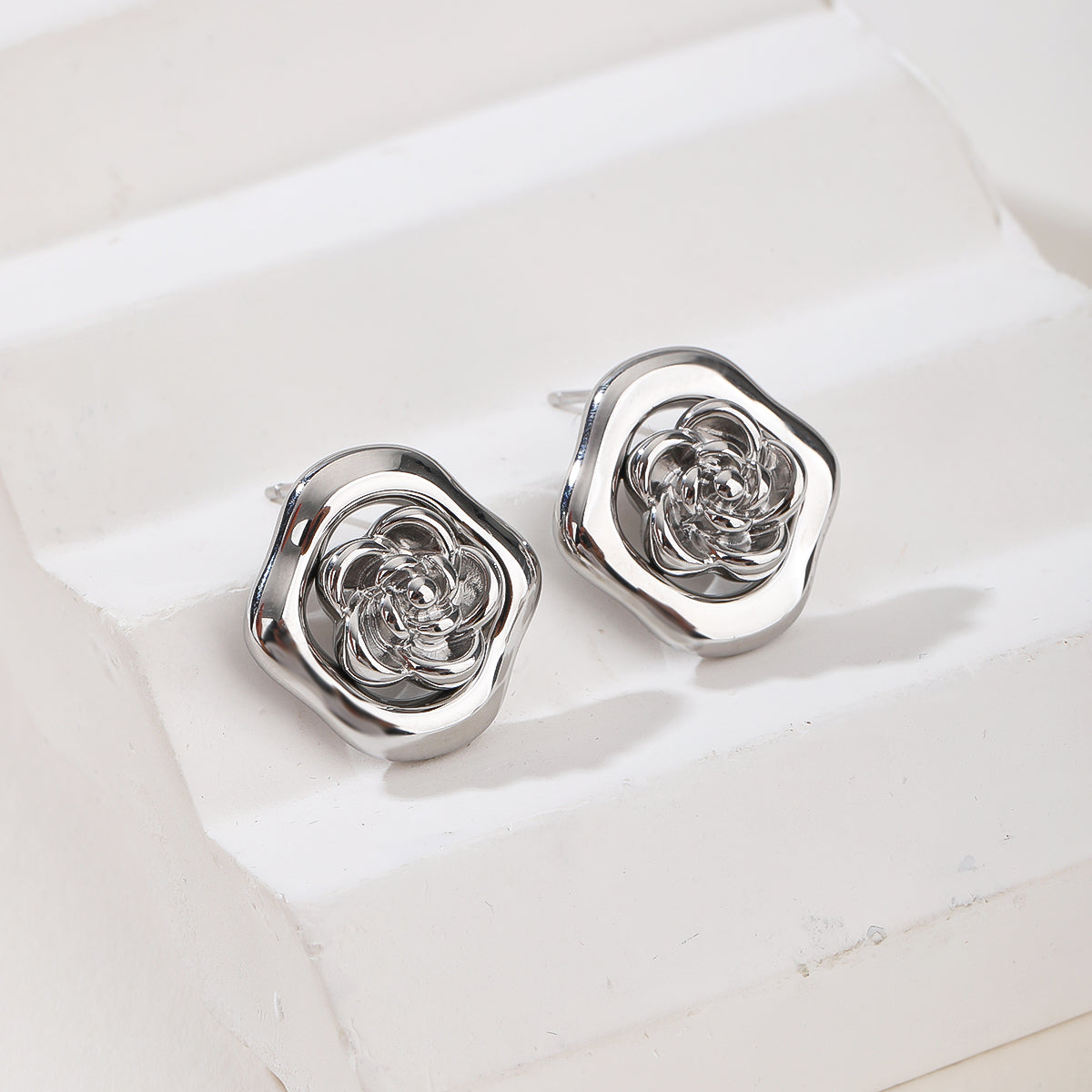 2026 Casual Jewelry Set, Stainless Steel Necklace & Stud Earrings - Easy to Match Outfits