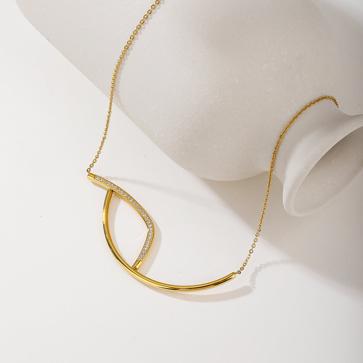 Chunky Gold Statement Jewelry Set for Women Bold Golden Choker Necklace earring Set Minimalist Open Adjustable Geometric Collar