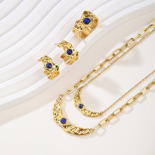 Boho layered Original design Retro style multi-layer beaded necklace Fashion women's gold-plated necklace