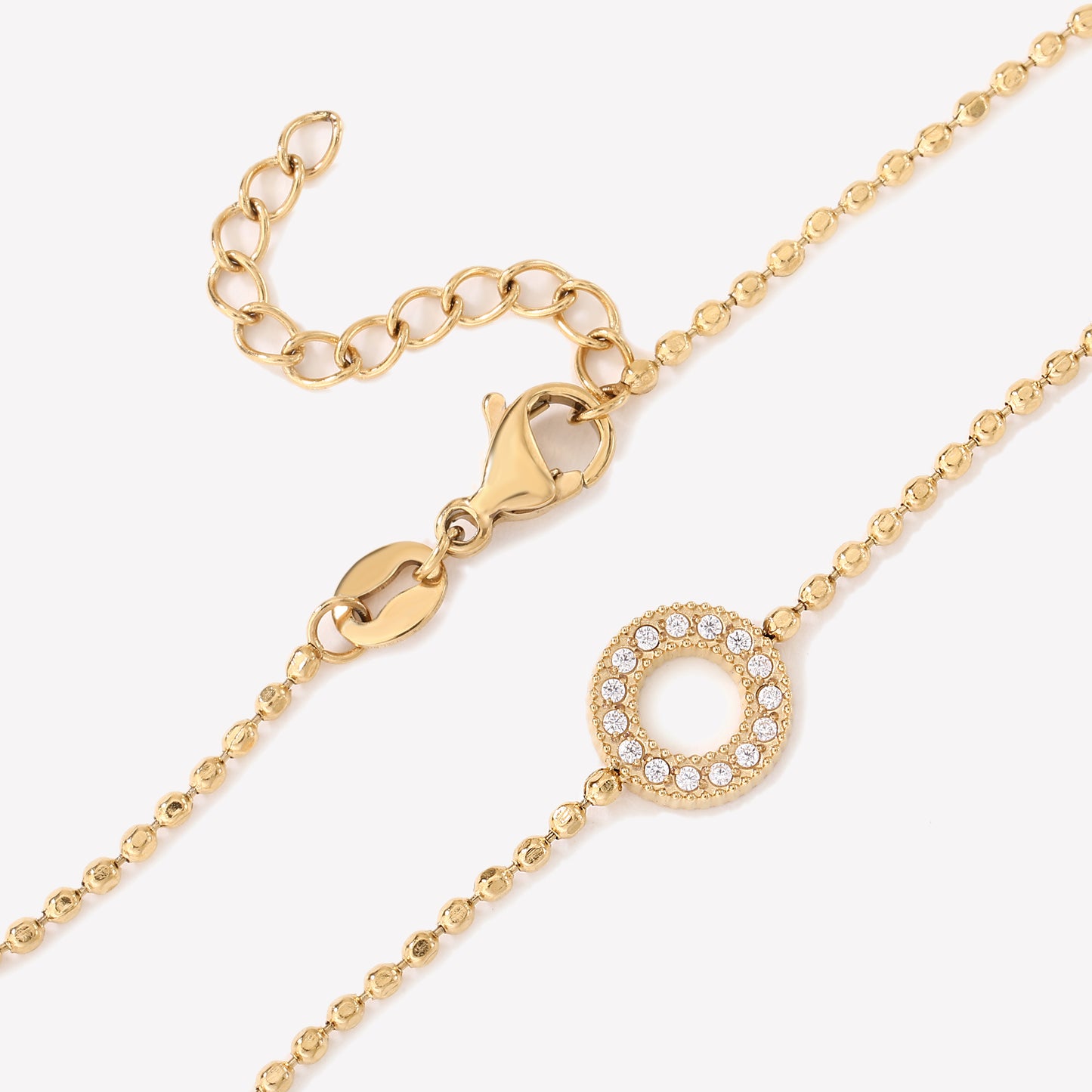 Cristal Framed Open Circle Bracelet 18k Gold Plated