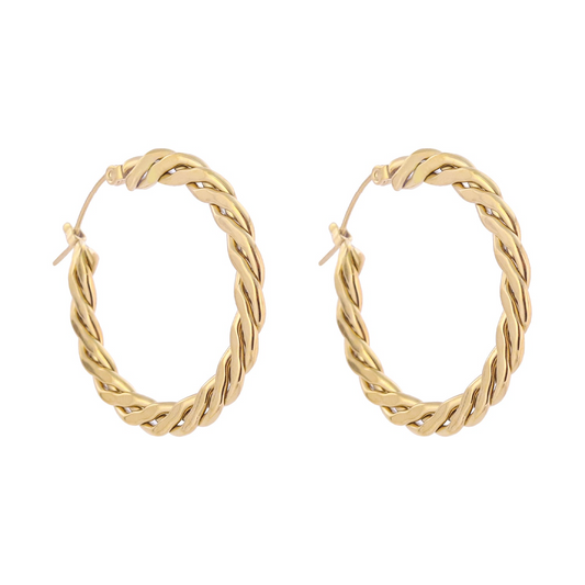 Flat Braided Round Hoops