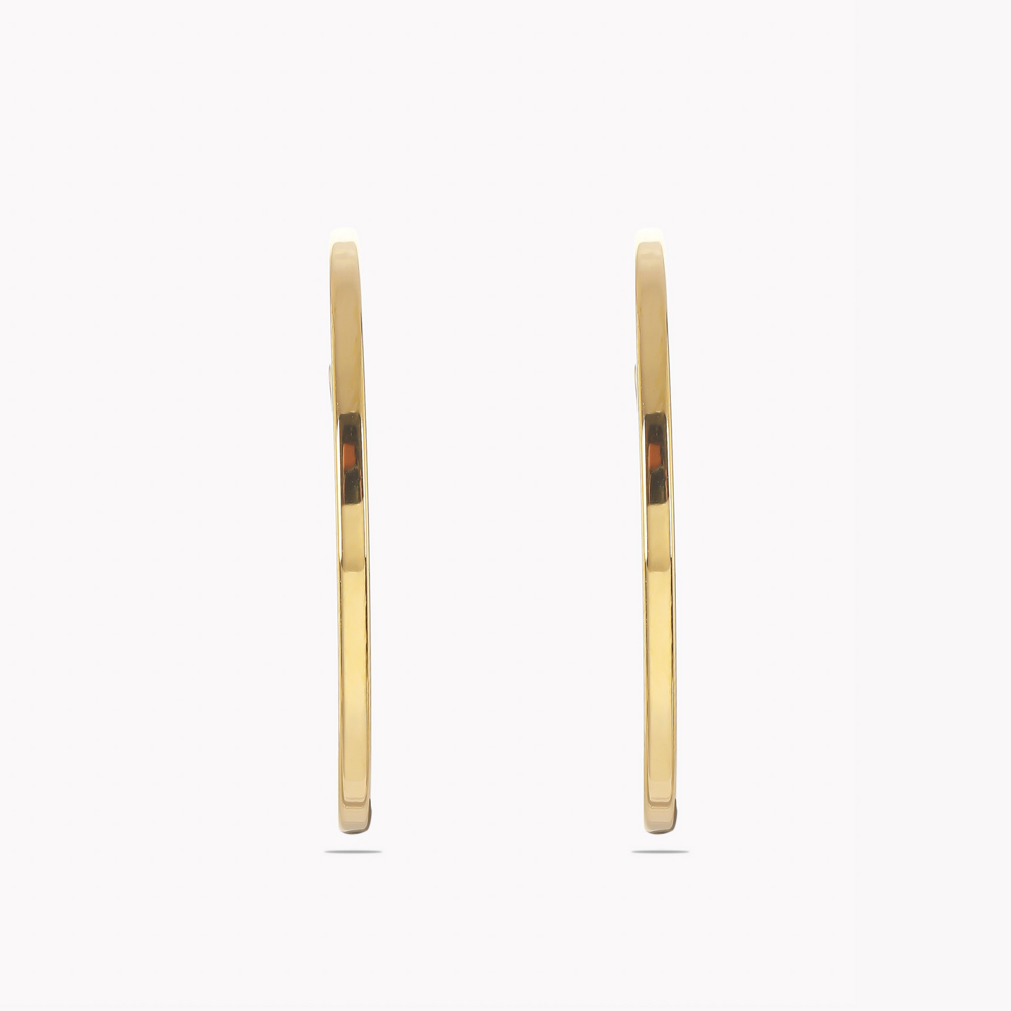 Minimalist Oval Hoops Earrings