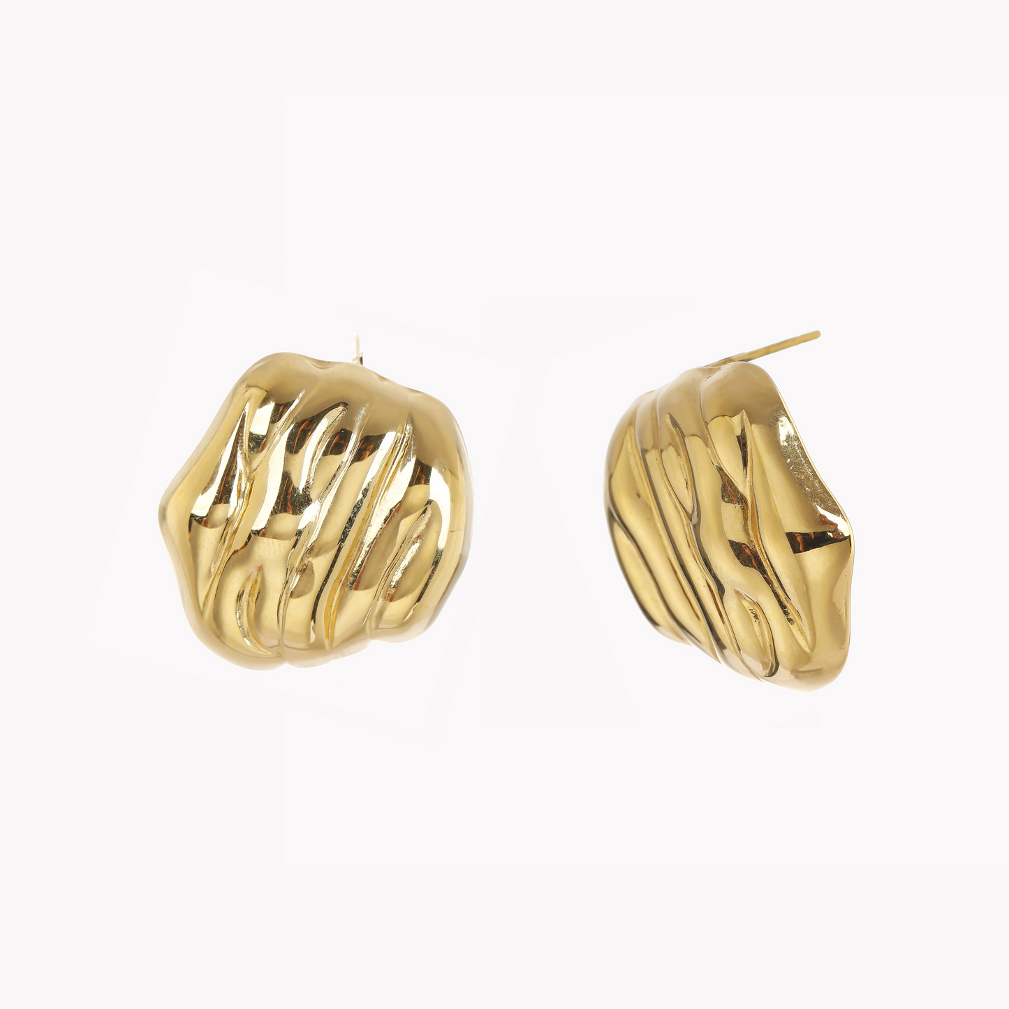 Golden Hammered Earrings