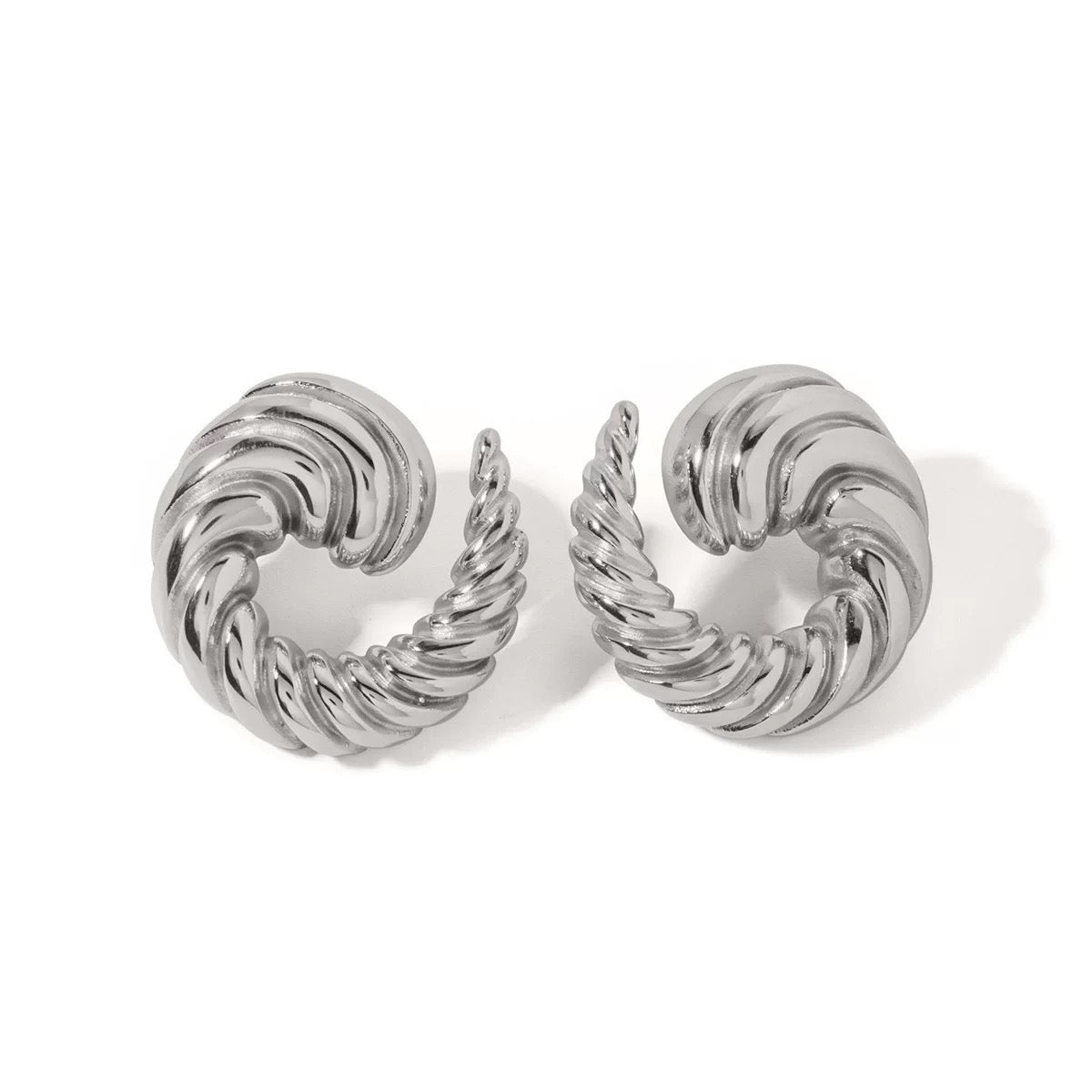 Bold Spiral Horn Shape Earrings