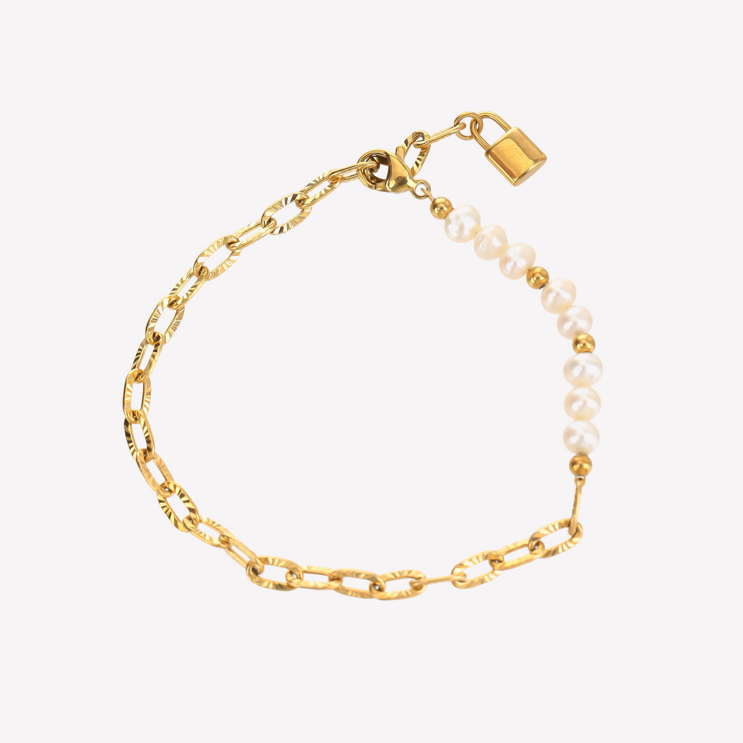 Pearl Necklace and Bracelet Set