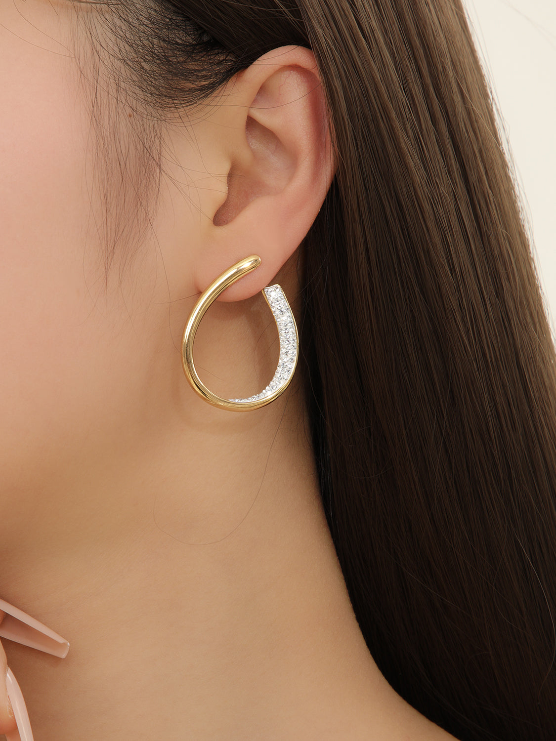 Pave Diamond Hoops Earrings