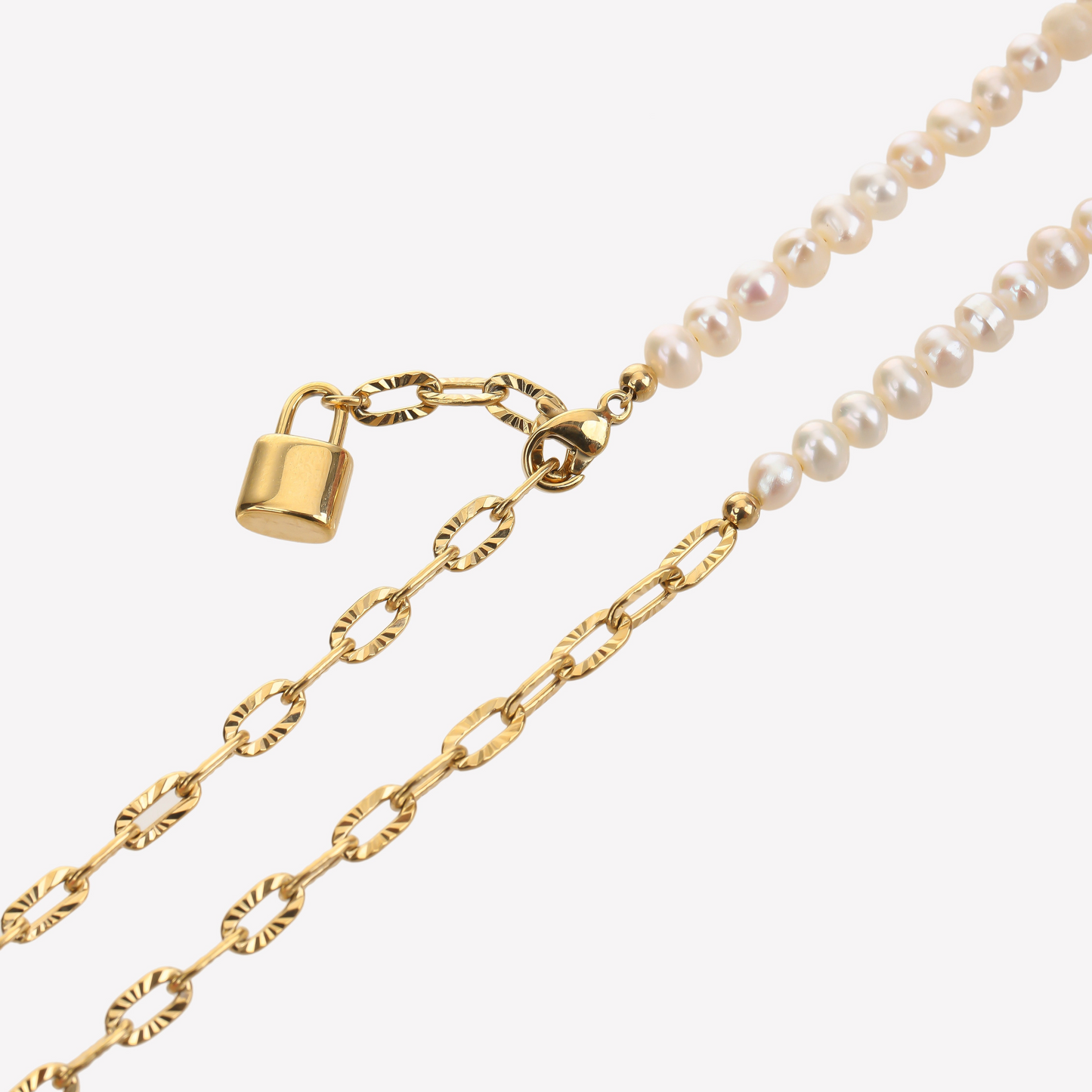 Pearl Necklace and Bracelet Set