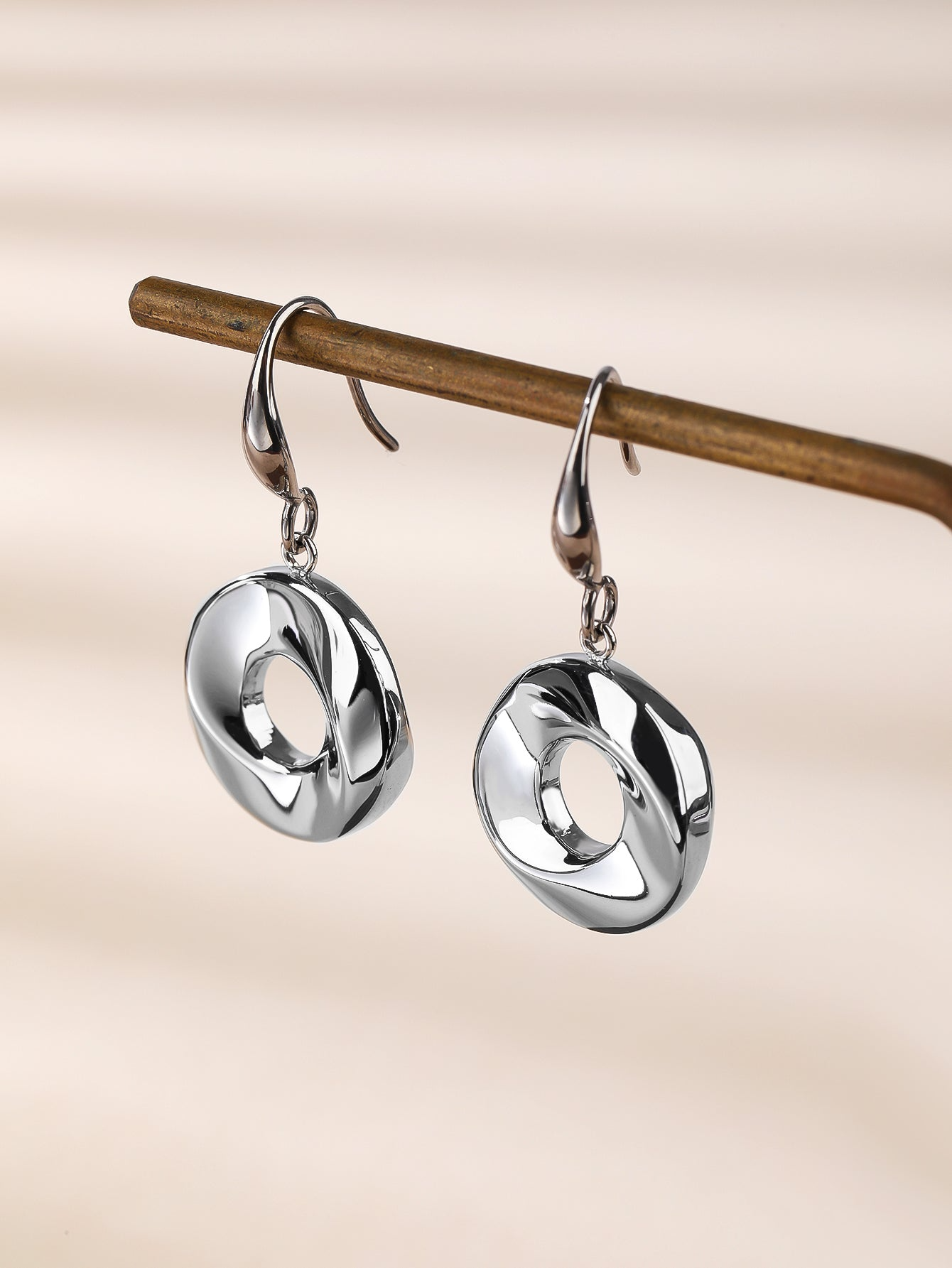 Open Circle Drop Earrings